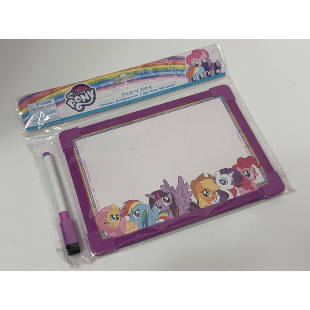 My Little Pony Dry Erase Board Purple Frame with Marker Hasbro 2020 New NIP